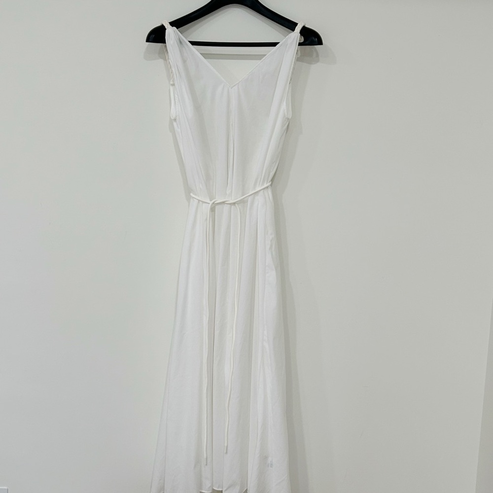 Nap Loungewear Cotton Goddess Dress With Braided Straps And Waist Tie Sm Med Lrg